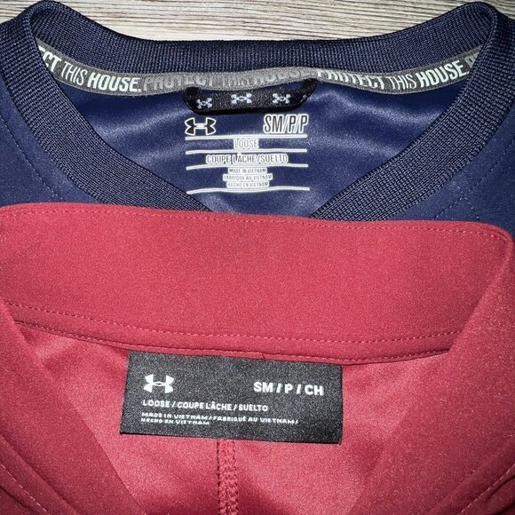 Under Armour Jacket Mens Small Short Sleeve Baseball LOT OF TWO Windbreaker - Picture 7 of 12